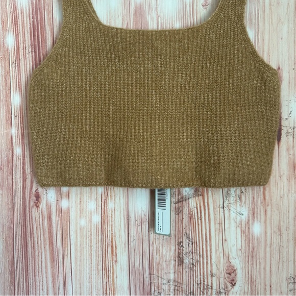 Everlane Camel Tan The Cozy Stretch Cropped Wool Blend Tank Top - Picture 6 of 9